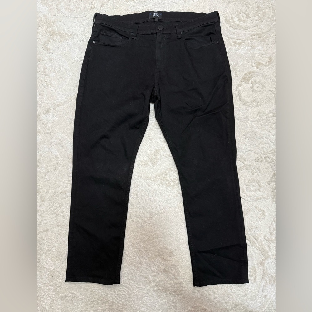 PAIGE Federal Women's‎ Black Straight Leg Jeans